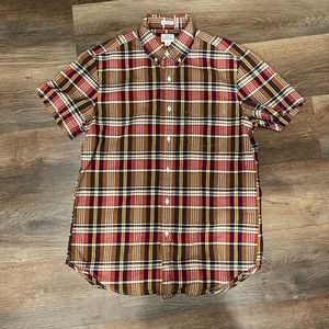 J. Crew mens short sleeve button down shirt